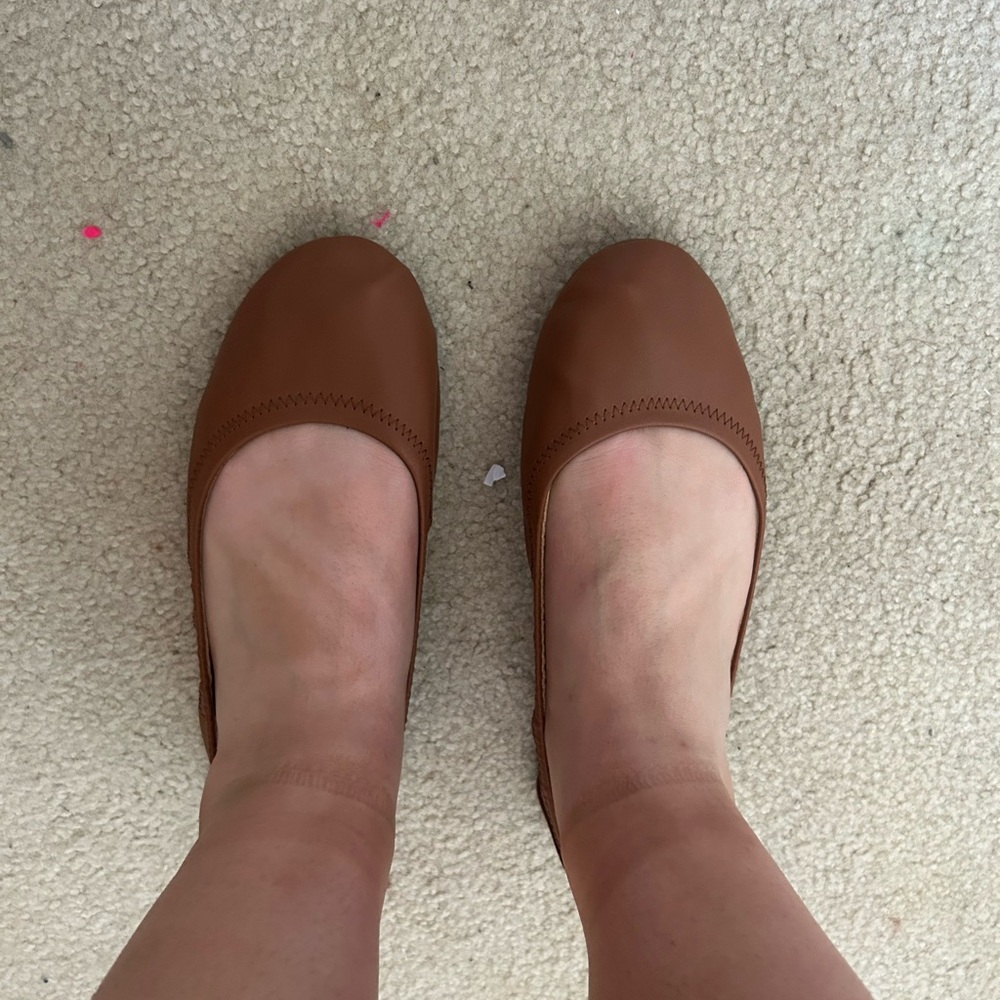 Very well worn women’s work flats